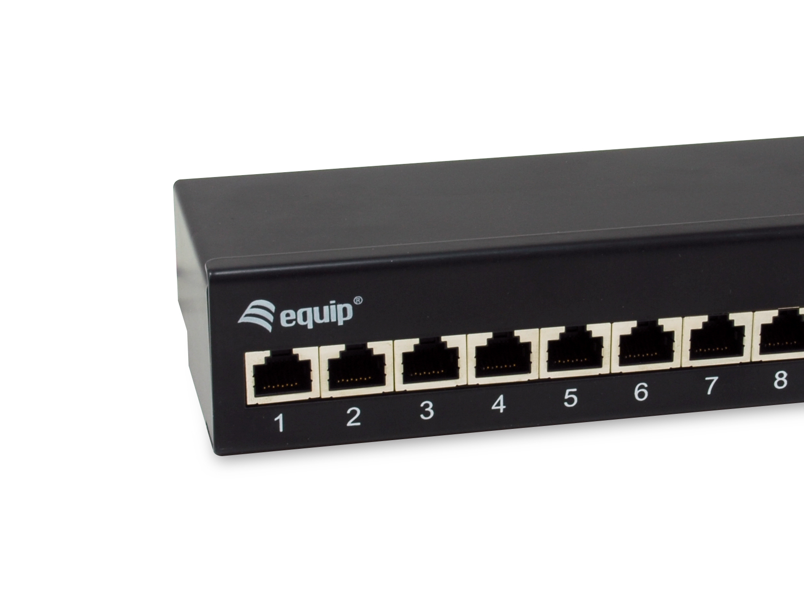 Equip Patchpanel 12xRJ45 Cat6a Desktop        500MHz RAL9005 Patchpanel