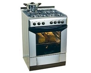 Indesit K6T72SX Gas/elektro fornuis