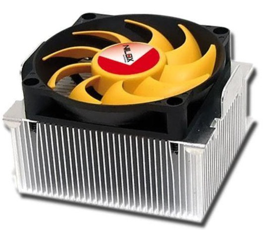 Nilox 03NX027815001 computer cooling system Processor Cooler Aluminium, Black, Yellow