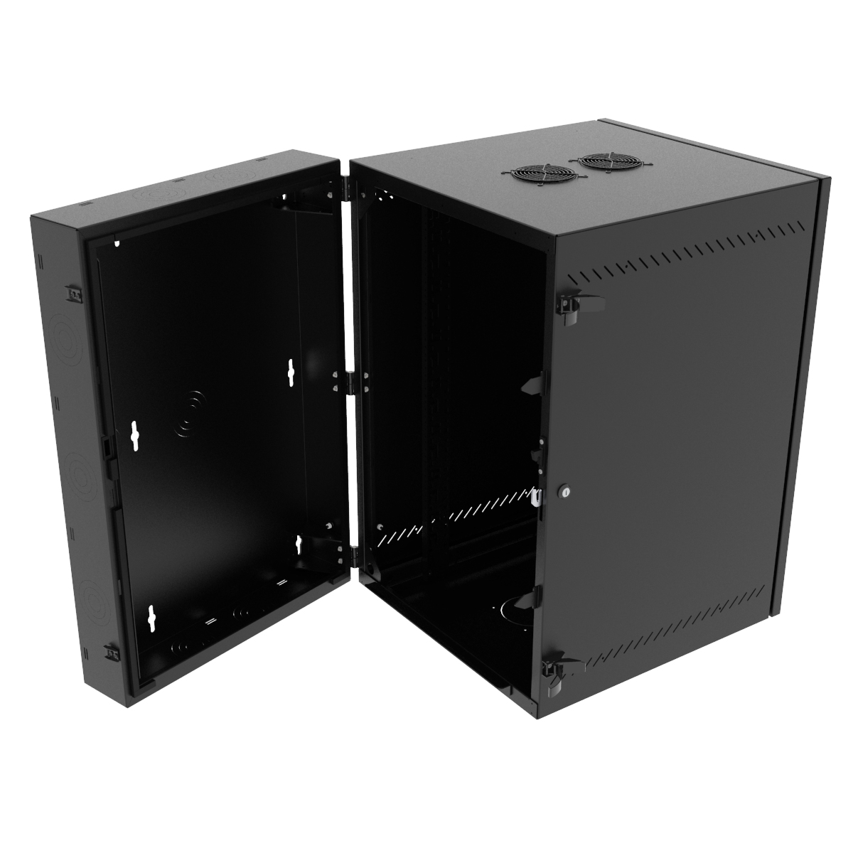 Vertiv VR Rack GL36WMCMS-B-SH-AF-00 rack cabinet 19U Wall mounted rack Black – image 3