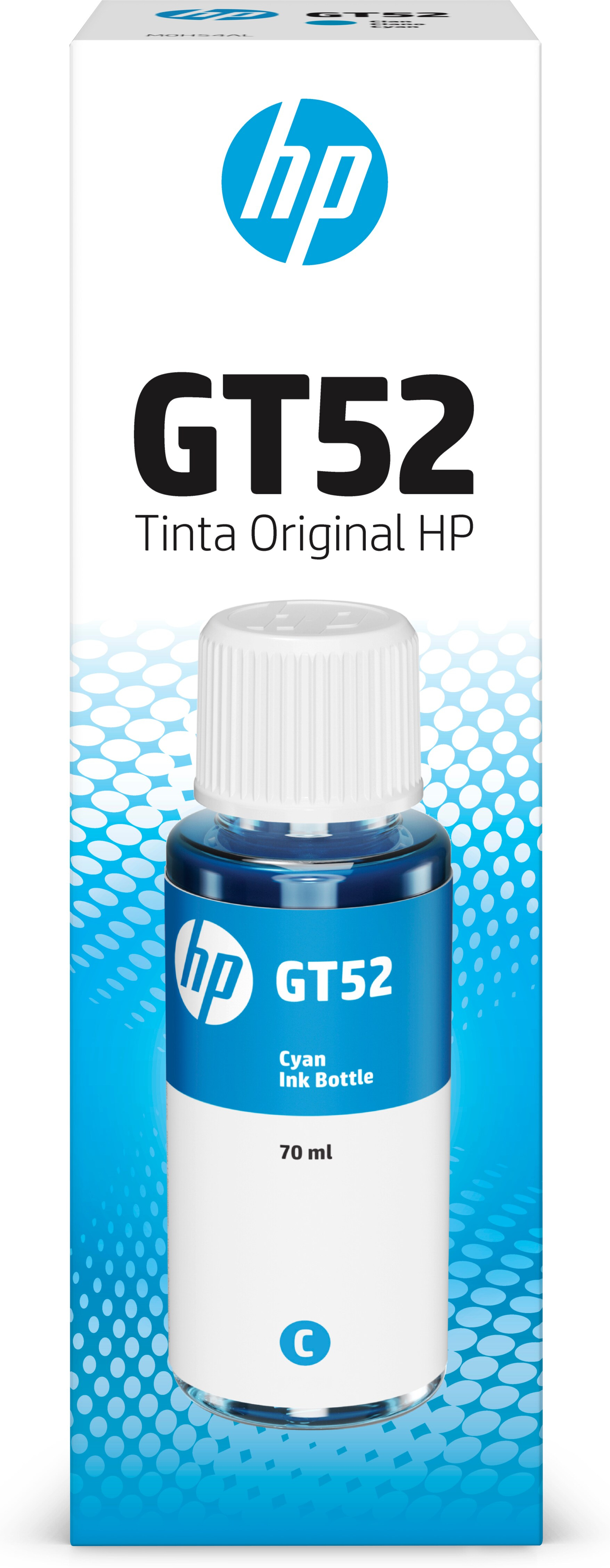 Botella de Tinta HP GT52 - Cian - 70 ml - (M0H54AL) - M0H54AL