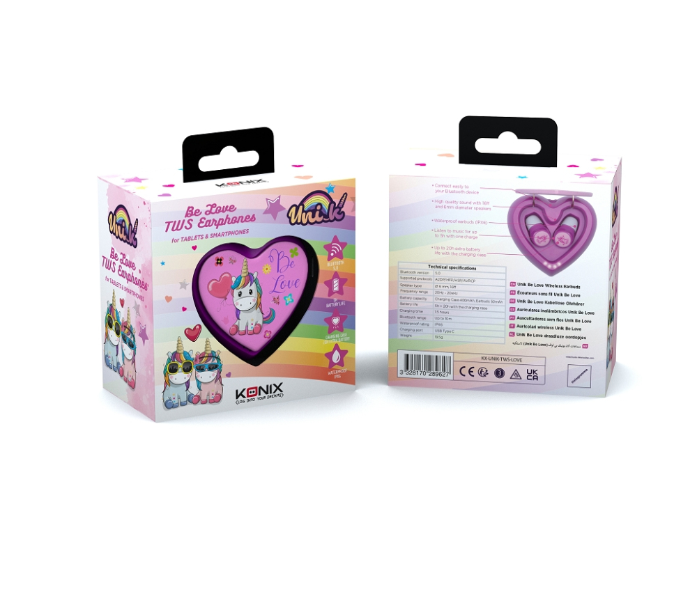 Konix Unik 61881117977 headphones/headset Wireless In-ear Music Bluetooth Pink – image 5