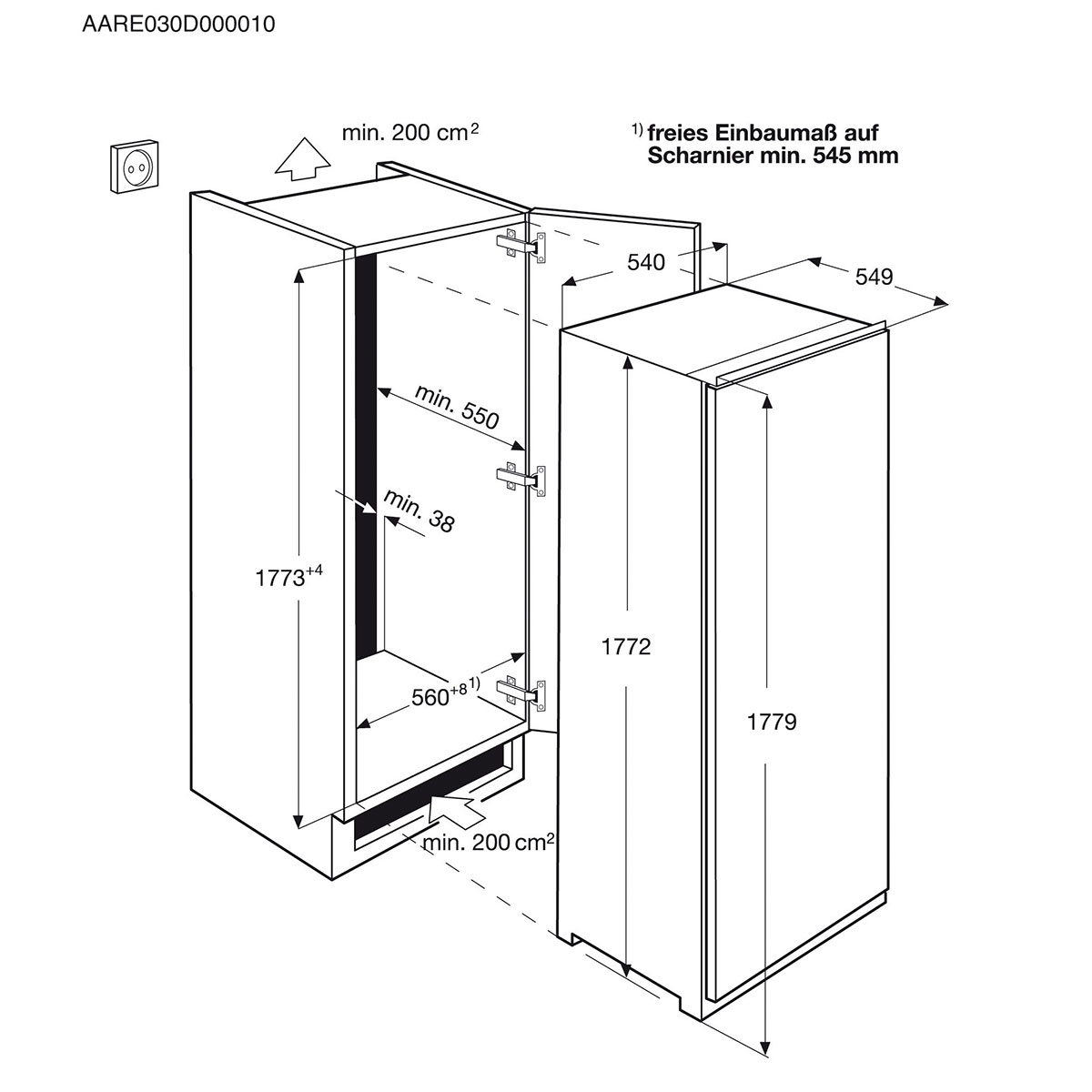 AEG SFB61821AS combi-fridge Built-in – image 3