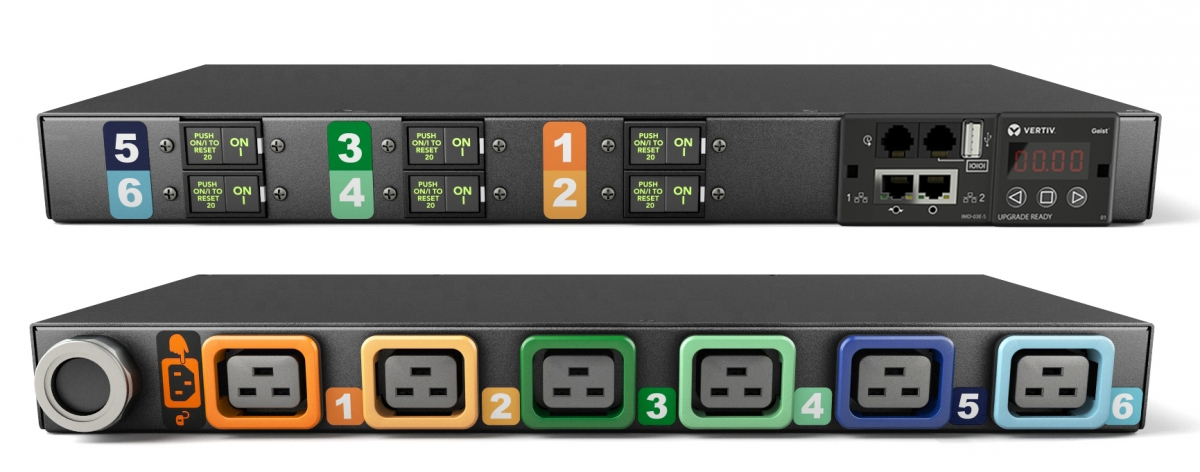 Vertiv Geist MN03E1R1-06L193-3TL56A0H10-S power distribution unit (PDU) 6 AC outlet(s) 0U Black