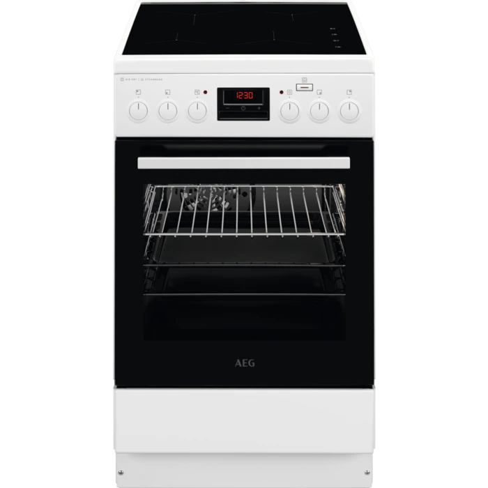 AEG CIB56481BW Freestanding cooker Electric Zone induction hob White