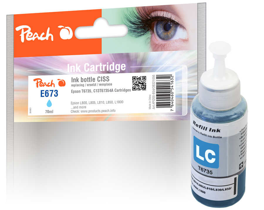 Peach PI200-854 ink cartridge 1 pc(s) Compatible Cyan