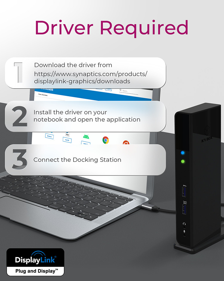 ICY BOX IB-DK2251AC Wired USB 3.2 Gen 2 (3.1 Gen 2) Type-A Black – image 1