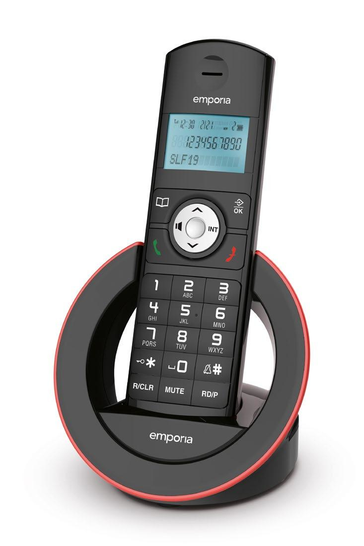 Emporia SLF19AB telephone DECT telephone Caller ID Black, Red