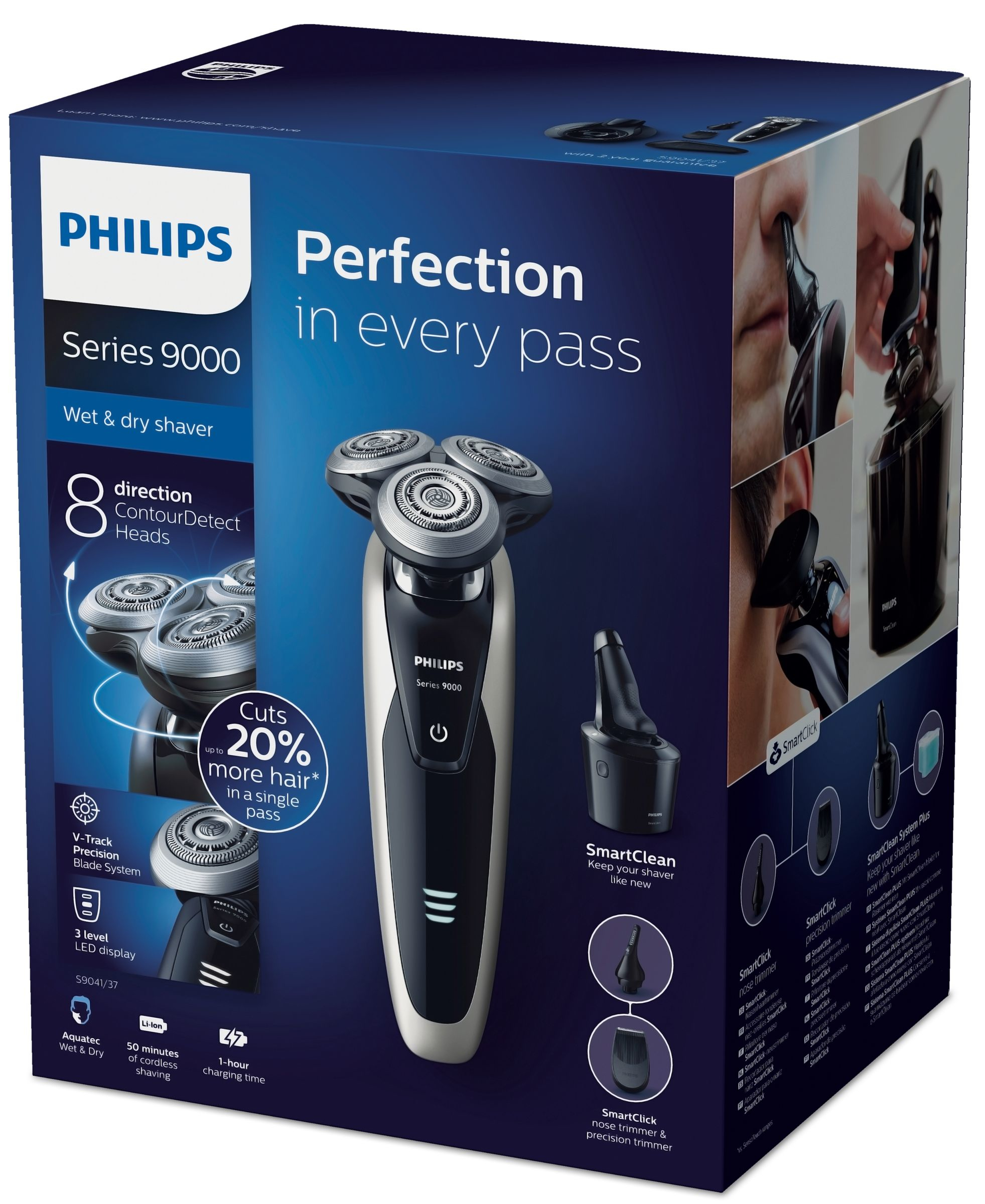 Philips SHAVER Series 9000 S9041/37 men's shaver Rotation shaver Trimmer Black, Metallic – image 2