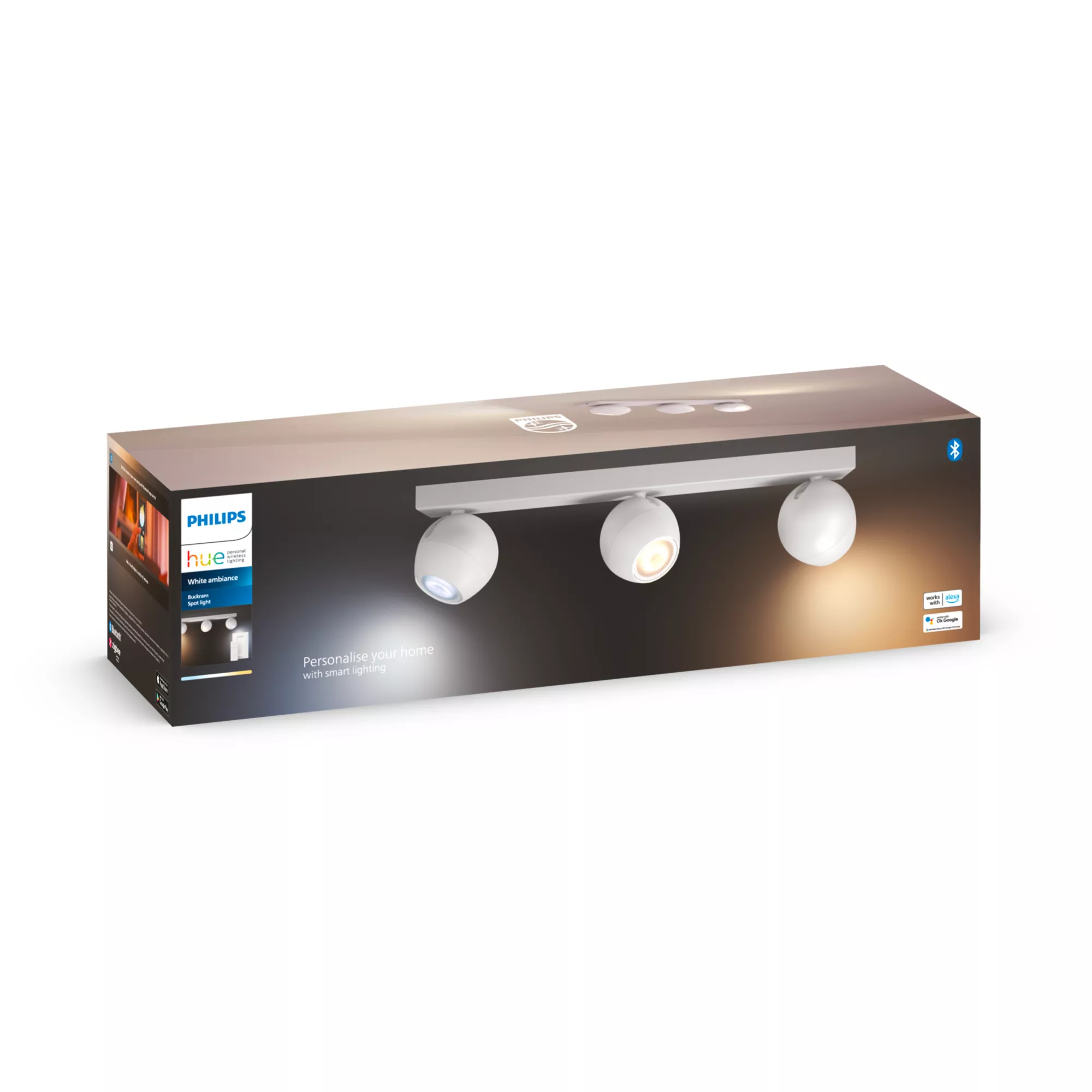 Philips by Signify Philips Hue White ambience Buckram triple spotlight – image 4