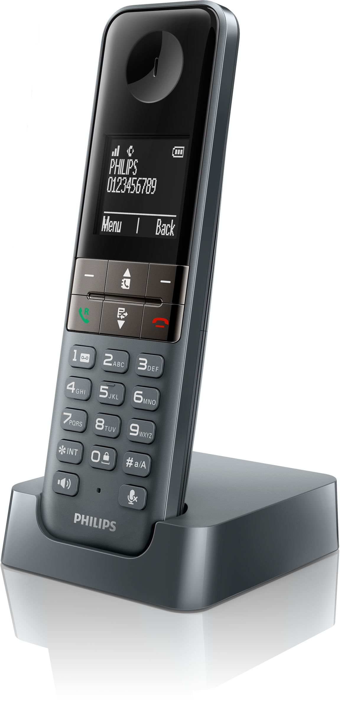 Philips D4501DG/38 telephone DECT telephone Caller ID Black, Grey