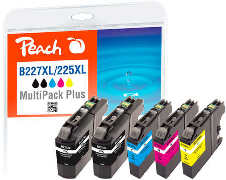 Peach Multi Pack Sort Gul Cyan Magenta 1200 sider Blæk PI500-141