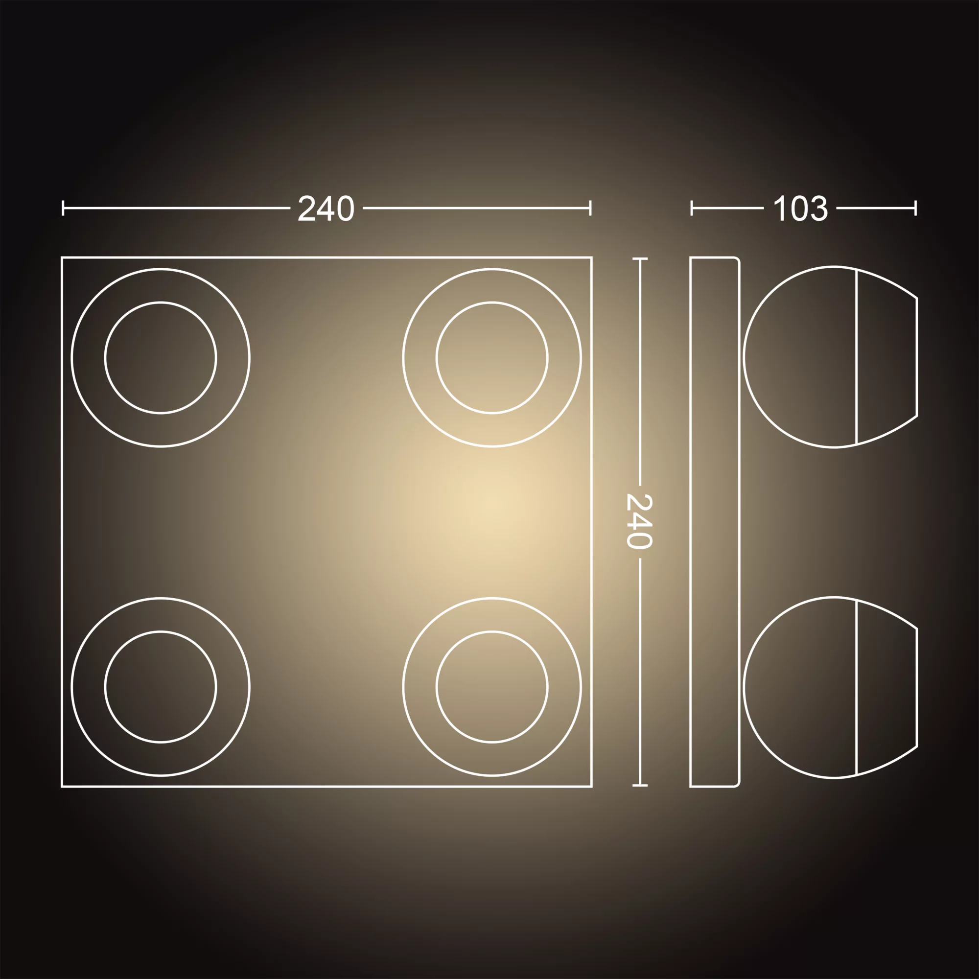 Philips by Signify Philips Hue White ambience Buckram quadruple spotlight – image 3