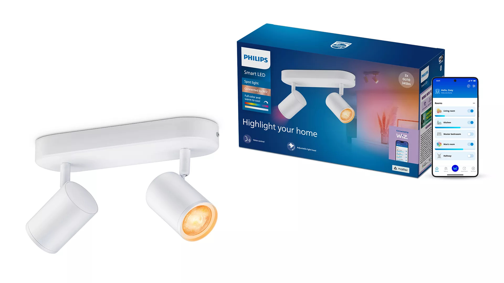 Philips by Signify Philips Smart Spotlight x2, GU10, 690 lm, White – image 2