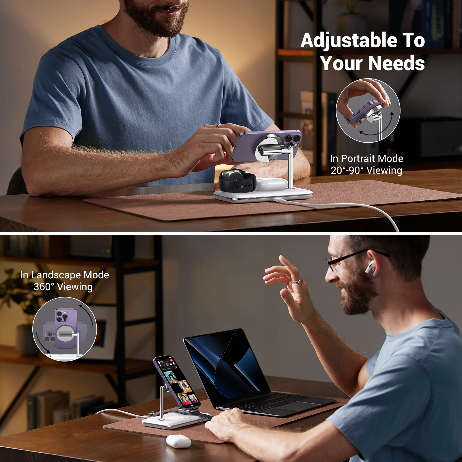 Ugreen CD278 Headphones, Smartphone, Smartwatch White AC Wireless charging Fast charging Indoor – image 7