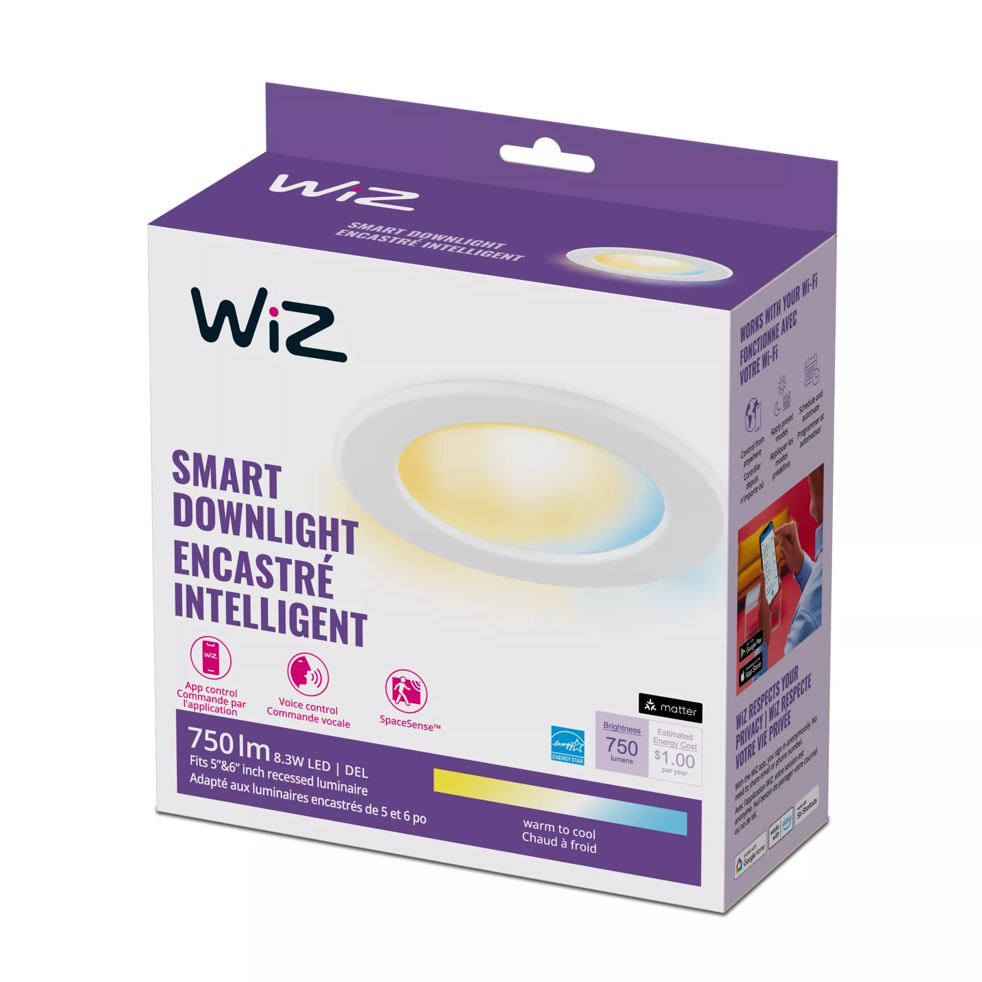 WiZ 046677604301 smart lighting Smart lighting spot Wi-Fi/Bluetooth – image 2