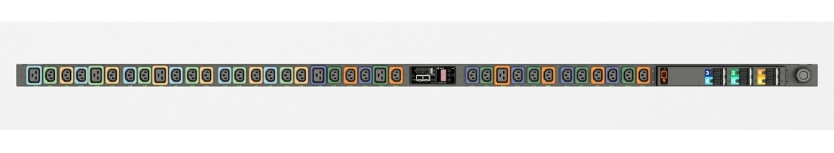 Vertiv Geist MNR3EGW2-36PT63-3PS56B0A10-S-A power distribution unit (PDU) 36 AC outlet(s) 0U Black