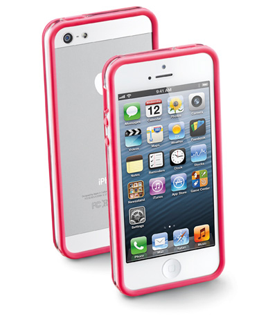 Cellularline BUMPERIPHONE5P mobile phone case Border Pink