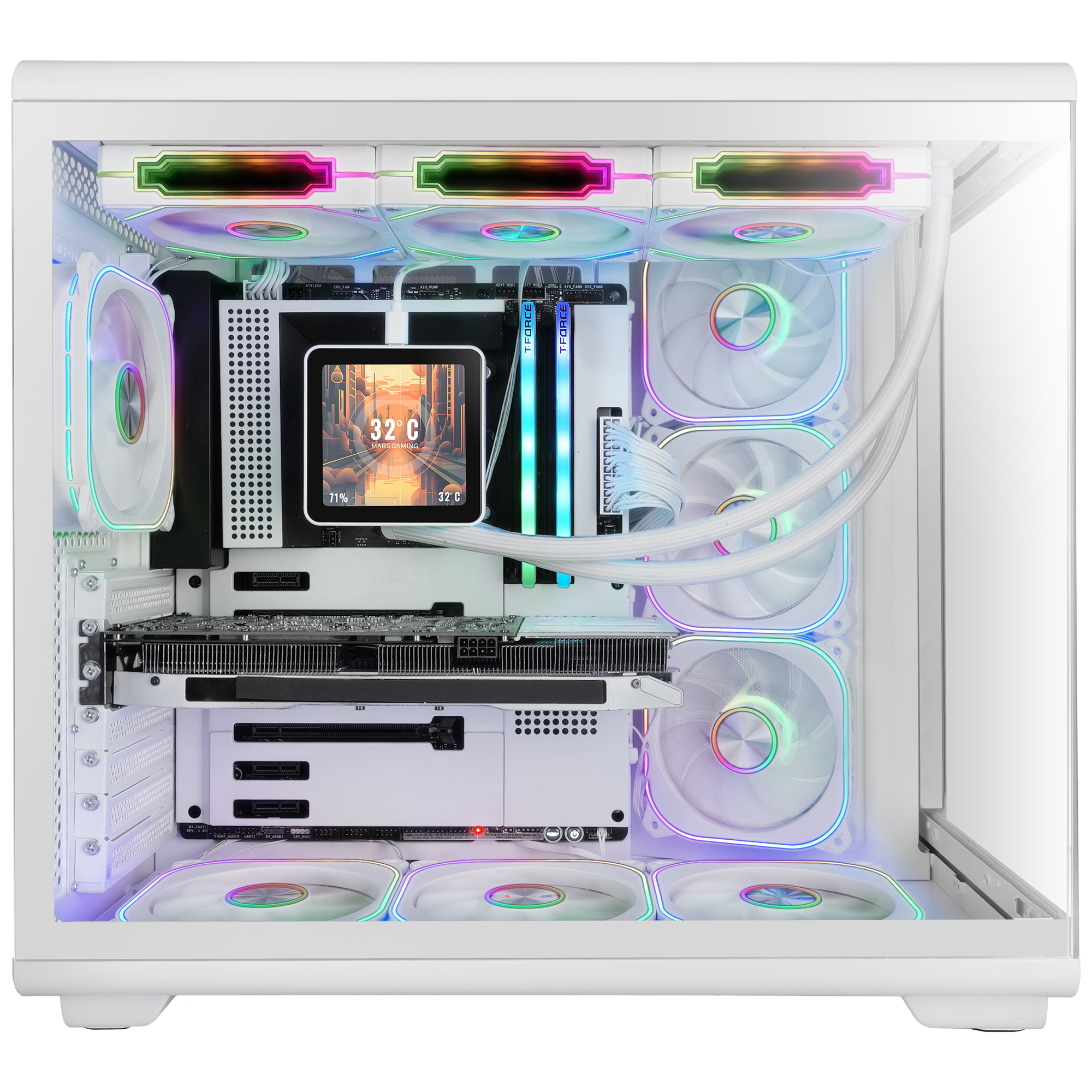 Mars Gaming MCREVPROW computer case Midi Tower White image 5