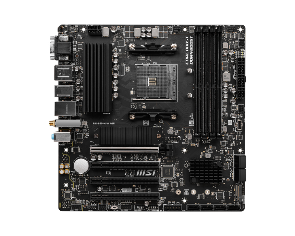 MSI PRO B550M VC WIFI AMD AM4 Micro-ATX Motherboard Wi-Fi 6E B550MPROVCWIFI