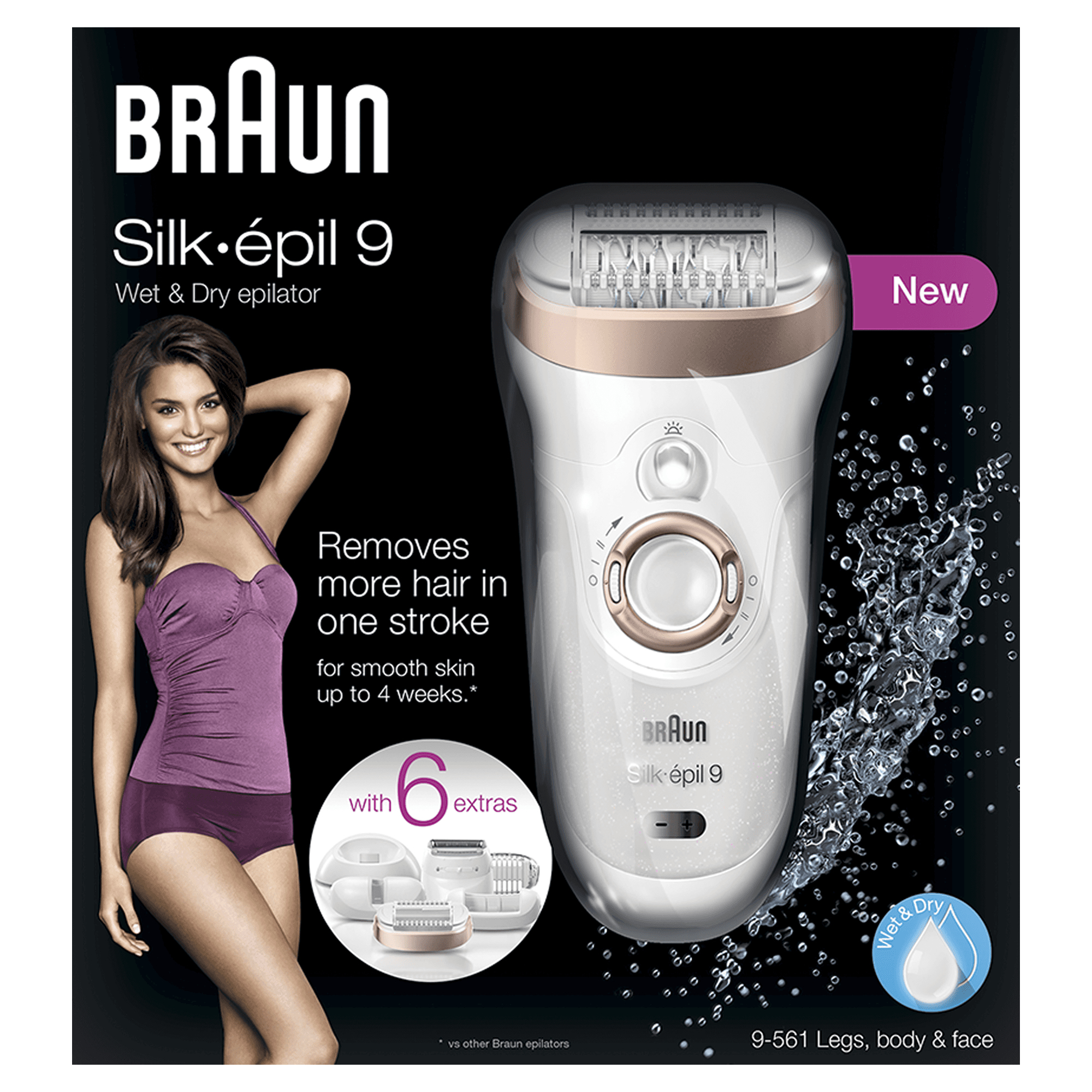 Braun Silk-épil 9 81632070 epilator 40 tweezers Bronze, White – image 2