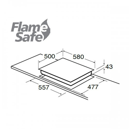 CDA HG6120SS hob Stainless steel Built-in Gas 4 zone(s) – image 2