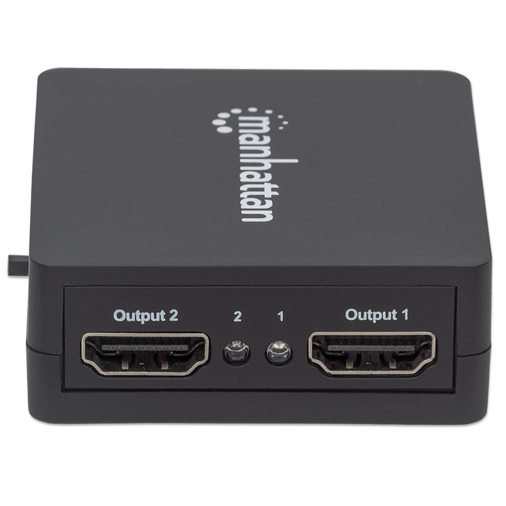 Manhattan HDMI Splitter 2-Port , 1080p, Black, Displays output from x1 HDMI source to x2 HD displays (same output to both displays), USB-A Powered (cable includ – image 4