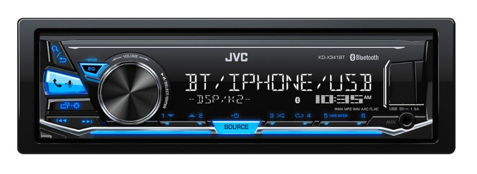 JVC KD-X341BT car media receiver Black Bluetooth