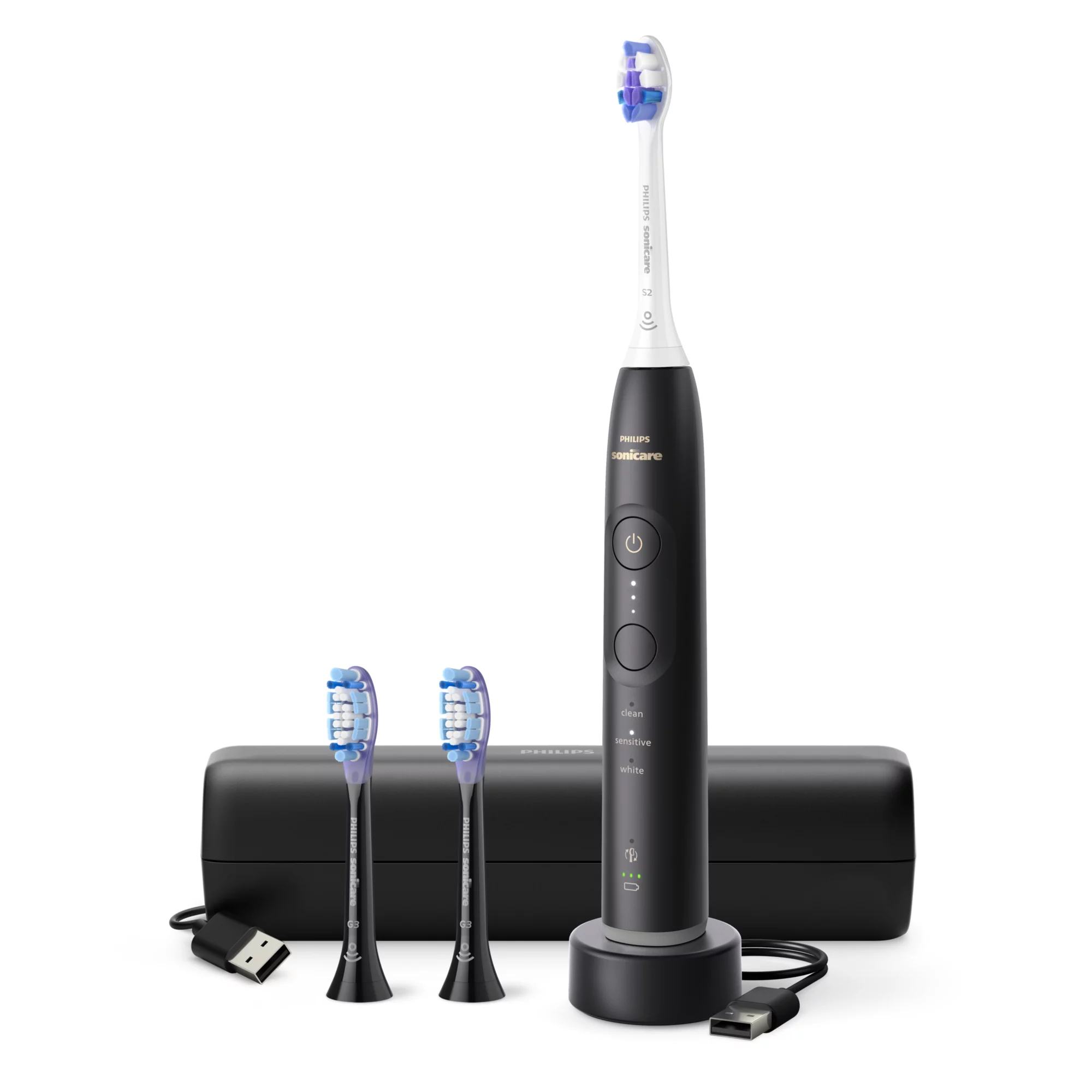 Philips HX7411/06 electric toothbrush Adult Sonic toothbrush Black