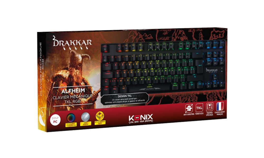 Konix Drakkar 61881119013 keyboard Office USB AZERTY French Black – image 2