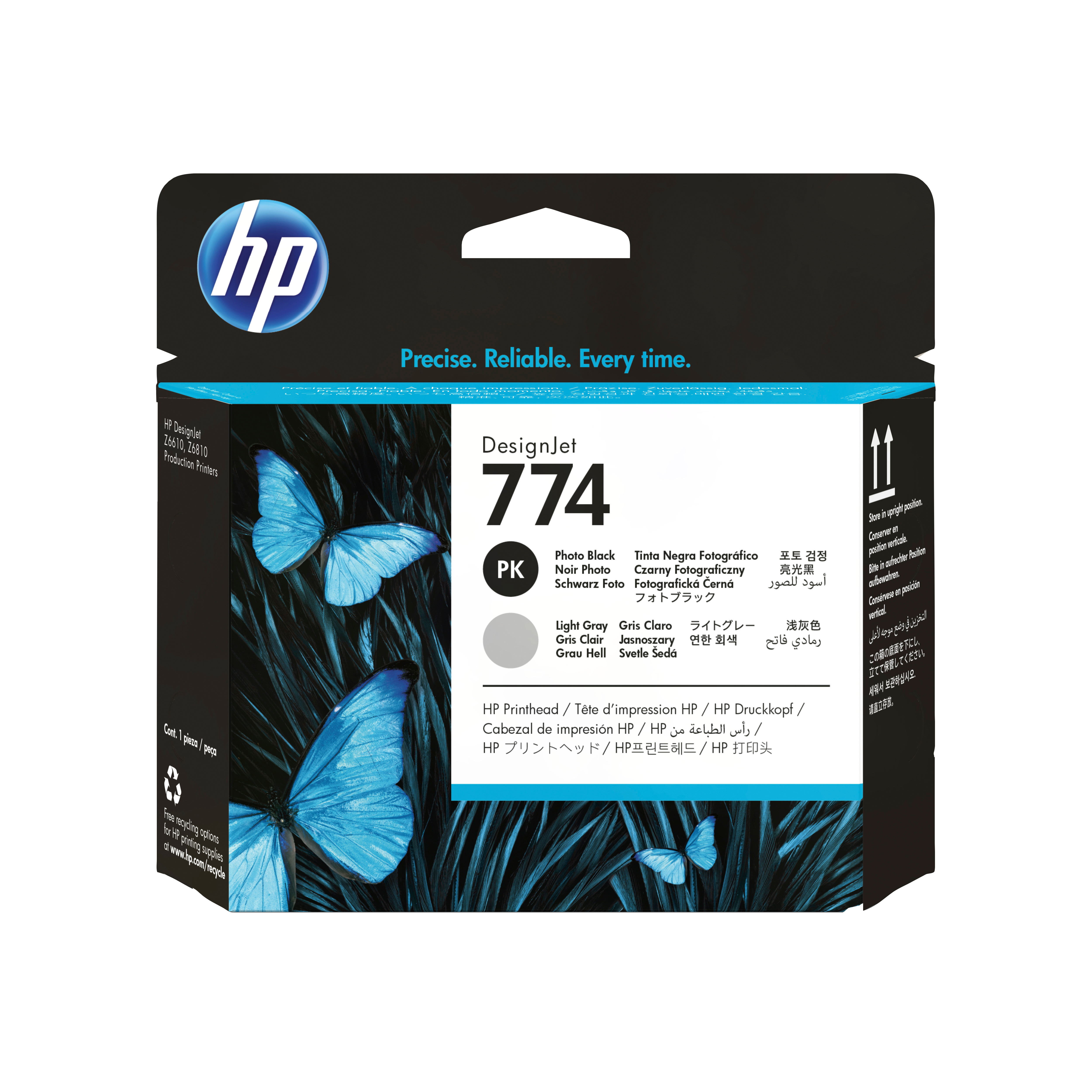 HP 774 Photo Black/Light Gray DesignJet Printhead. Compatibility: HP DesignJet Z6810 Production Printer series, HP DesignJ