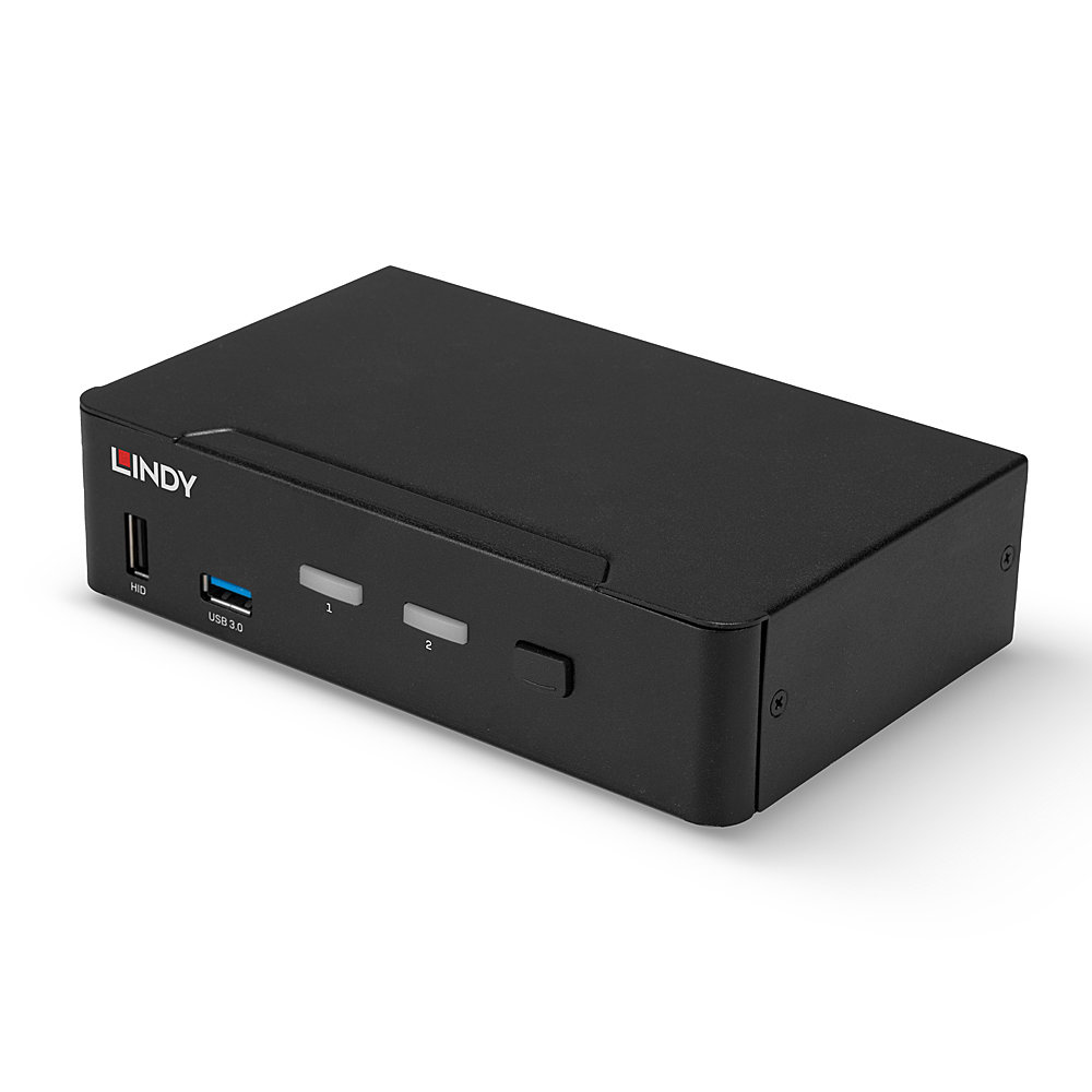 Lindy 2 Port DisplayPort 1.4, USB 3.0 and Audio KVM Switch – image 1