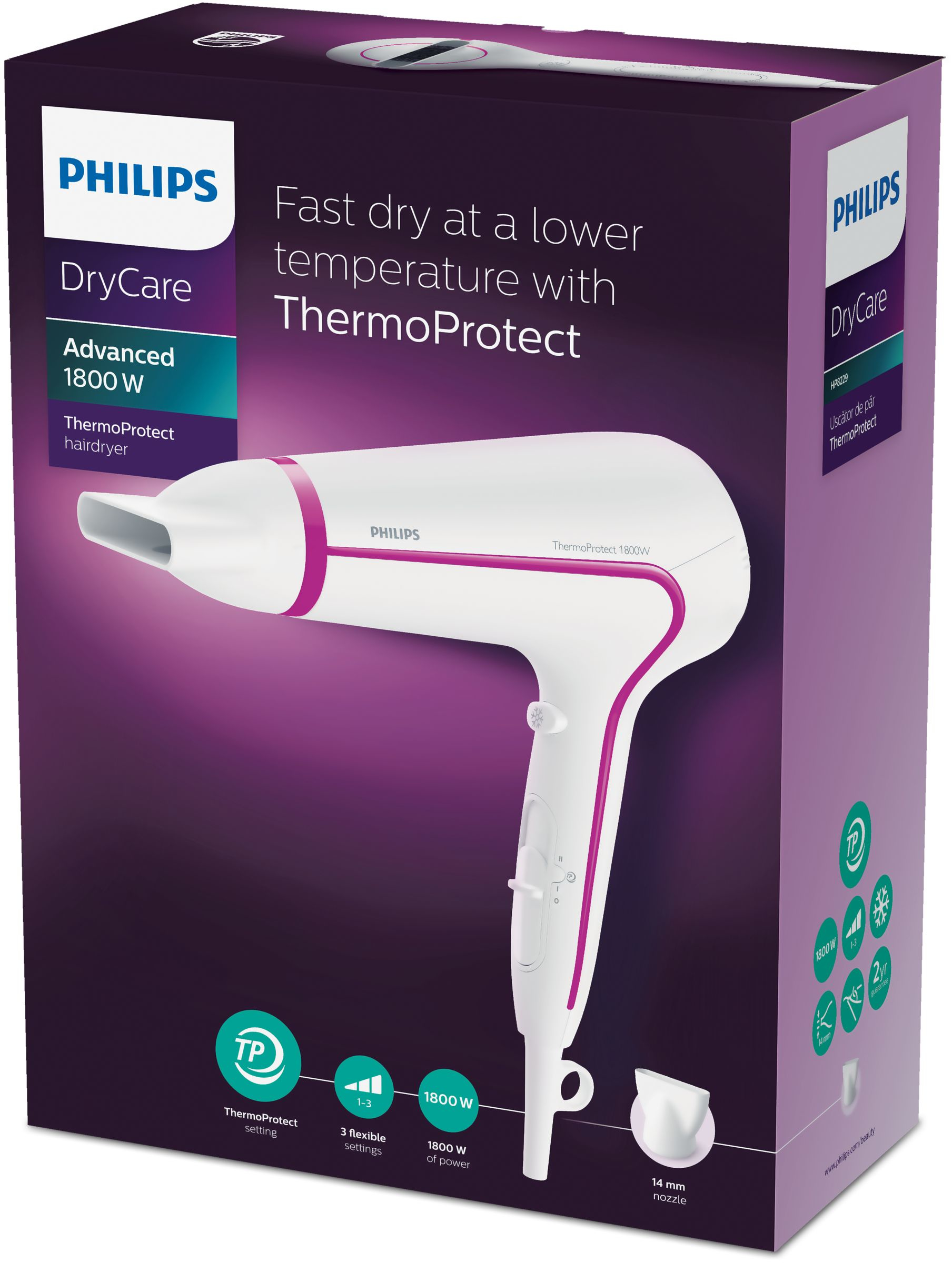 Philips ThermoProtect HP8229/60 hair dryer – image 2