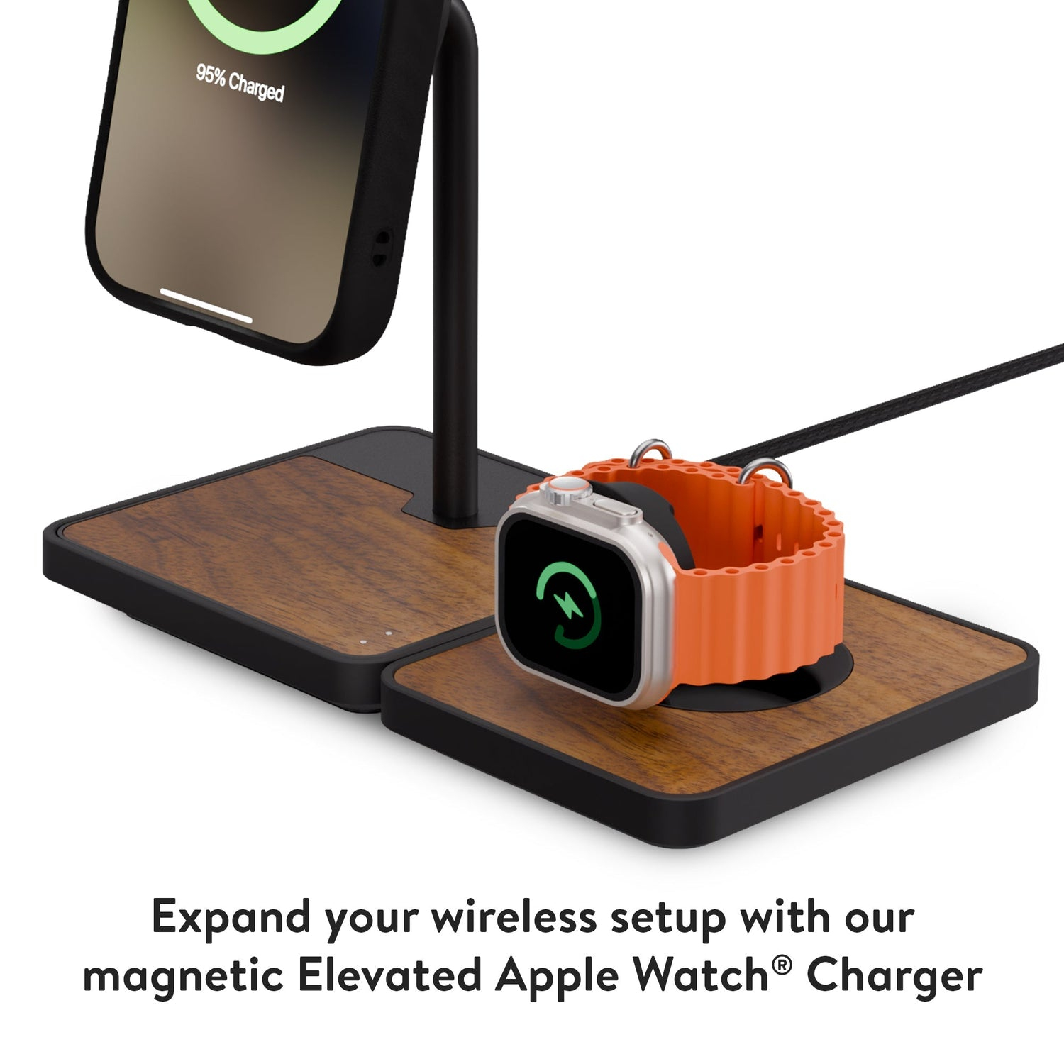 Mous Charging Stand with Qi2 — Walnut – image 6