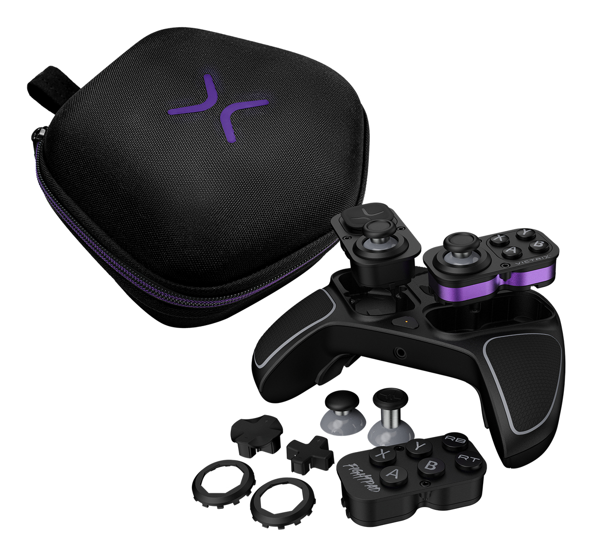 Turtle Beach Victrix Pro BFG Reloaded Noir Xbox Manette de gaming modulaire sans fil w/Bluetooth, module Fightpad et effet Hall pour Xbox Series X et S, Xbox One et PC