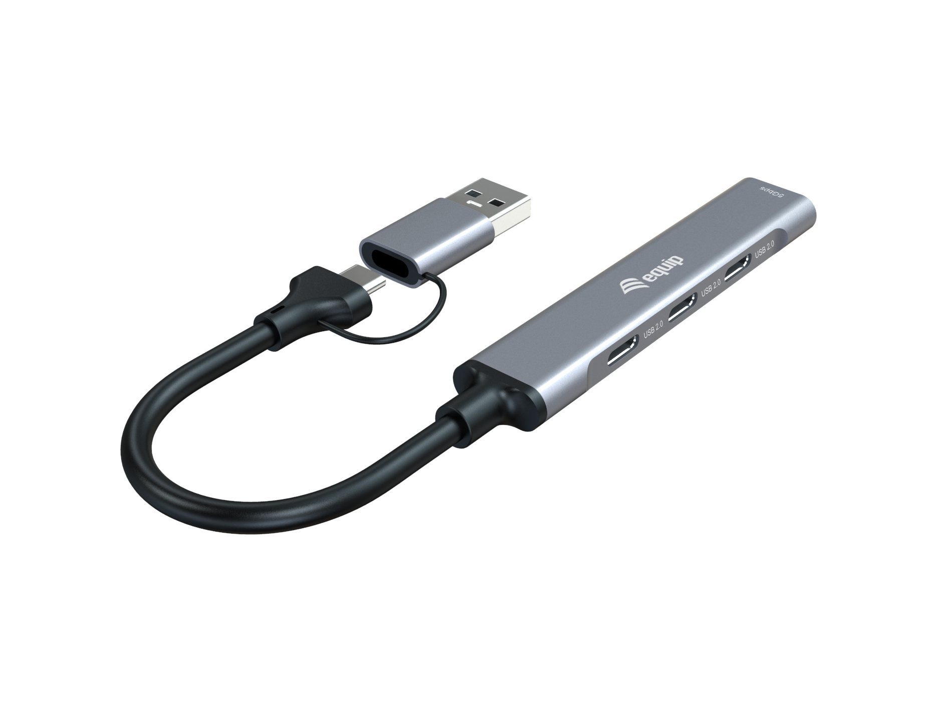 Equip 4-Port USB 3.2 Gen 1/2.0 Hub, USB-C x 3 + USB-A x 1 – image 2