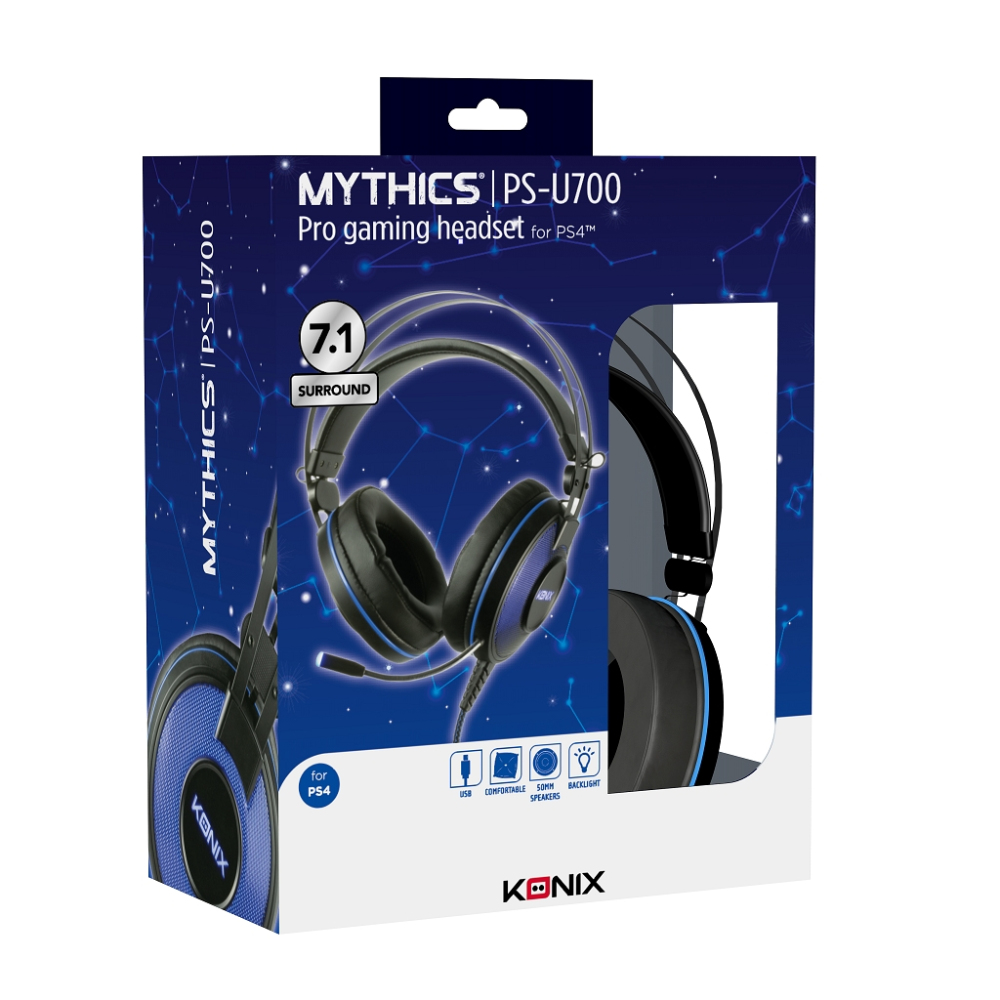Konix 61881105272 headphones/headset Wired Head-band Gaming Black, Blue – image 7