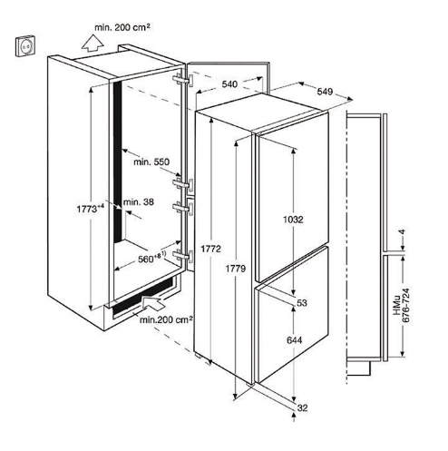 Electrolux ENN12801AW fridge-freezer Built-in – image 2