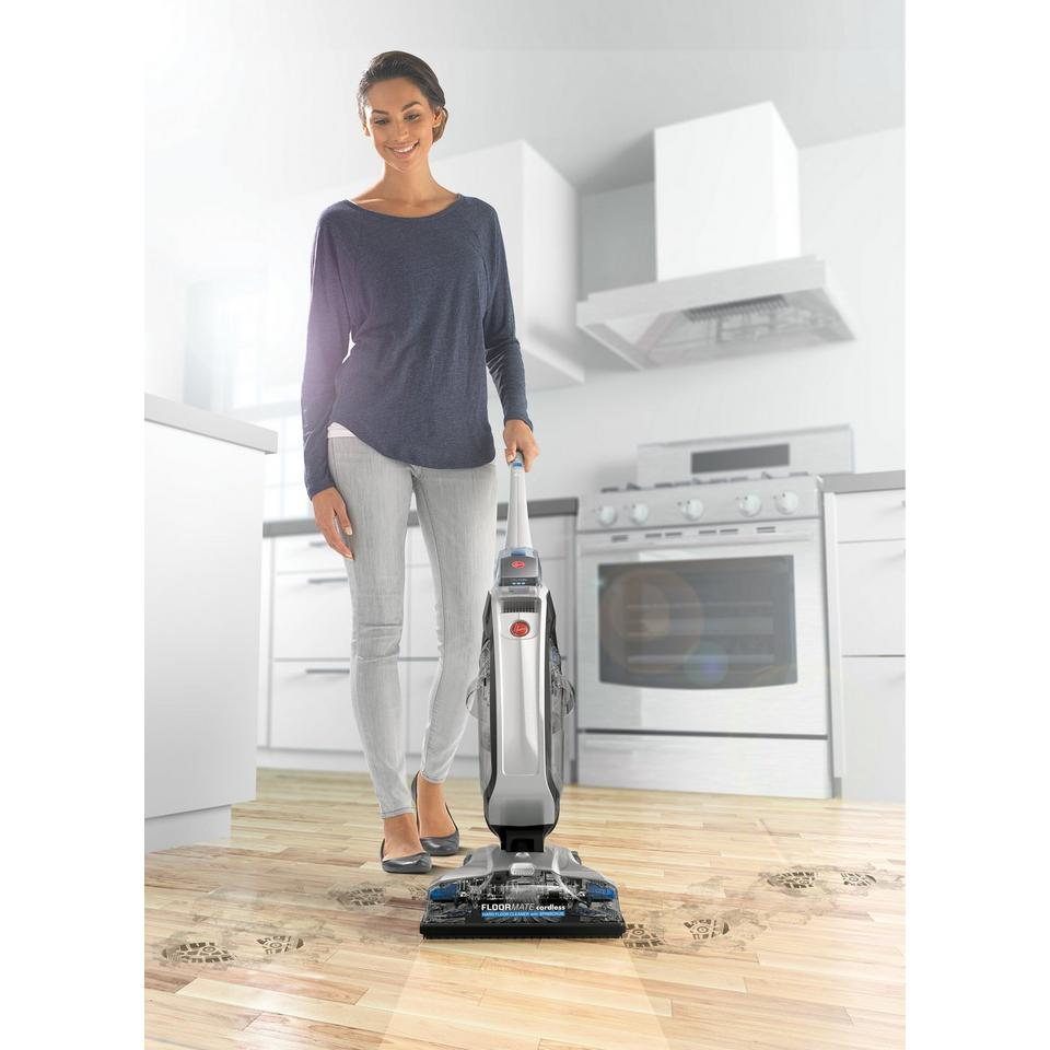 Hoover FloorMate Upright vacuum Battery Dry&wet Bagless Black, Grey, Silver – image 3