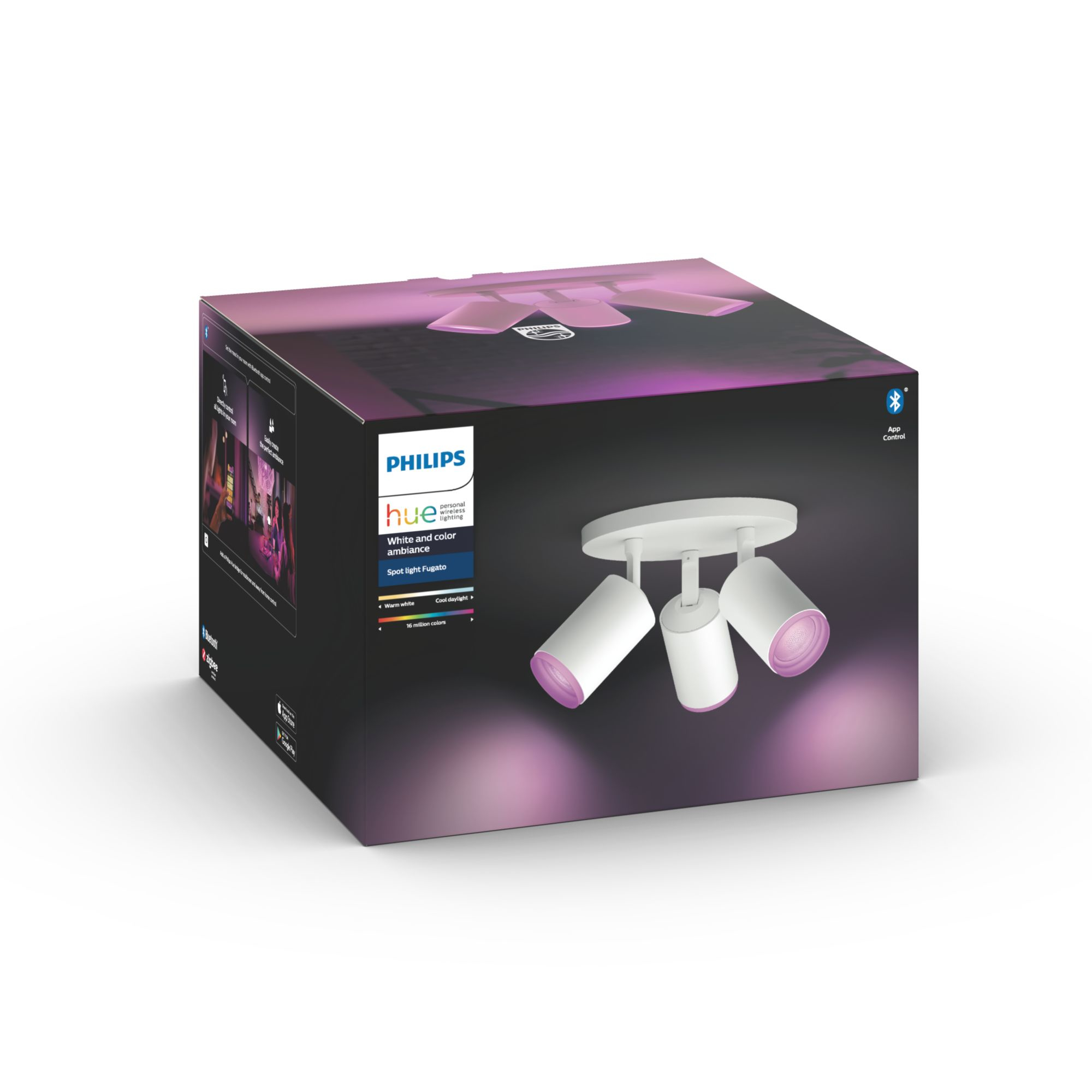 Philips by Signify Philips Hue White and colour ambience Fugato triple spotlight – image 7