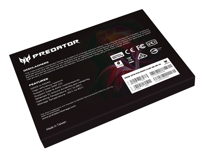 Predator PallasII DDR5 Heatsink U-DIMM 6000Mhz – image 9