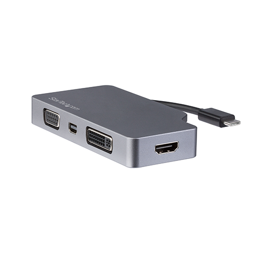 StarTech.com USB C Multiport Video Adapter with HDMI, VGA, Mini DisplayPort or DVI - USB Type C Monitor Adapter to HDMI 1.4 or mDP 1.2 (4K) - VGA or DVI (1080p) – image 6