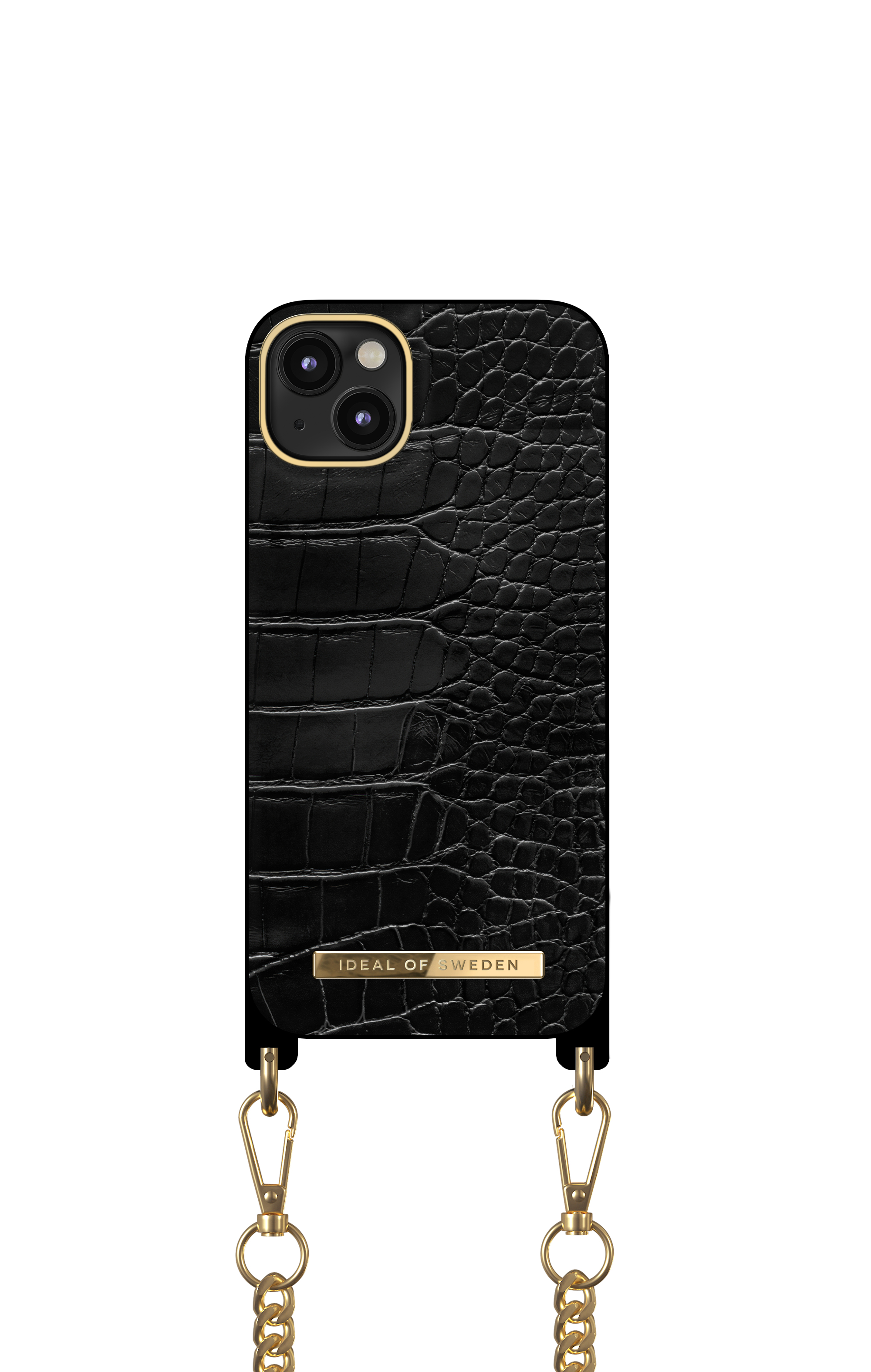 iDeal of Sweden Necklace Case iPhone 14PL Jet Black Croco – image 3