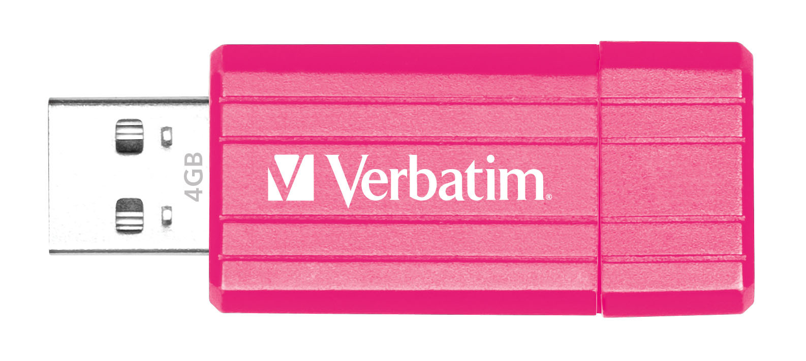 Verbatim PinStripe USB Drive 4GB - Hot Pink