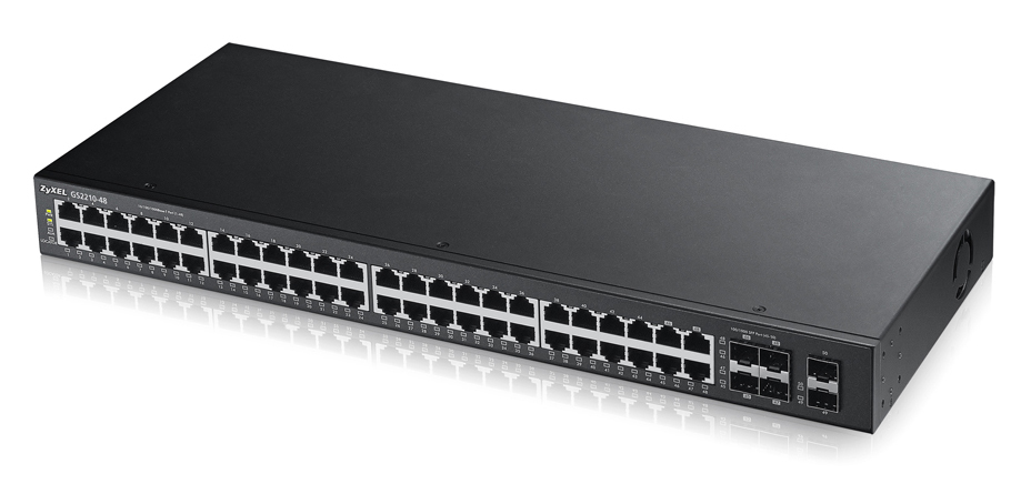 Zyxel GS2210-48 Managed L2 Gigabit Ethernet (10/100/1000) 1U Black