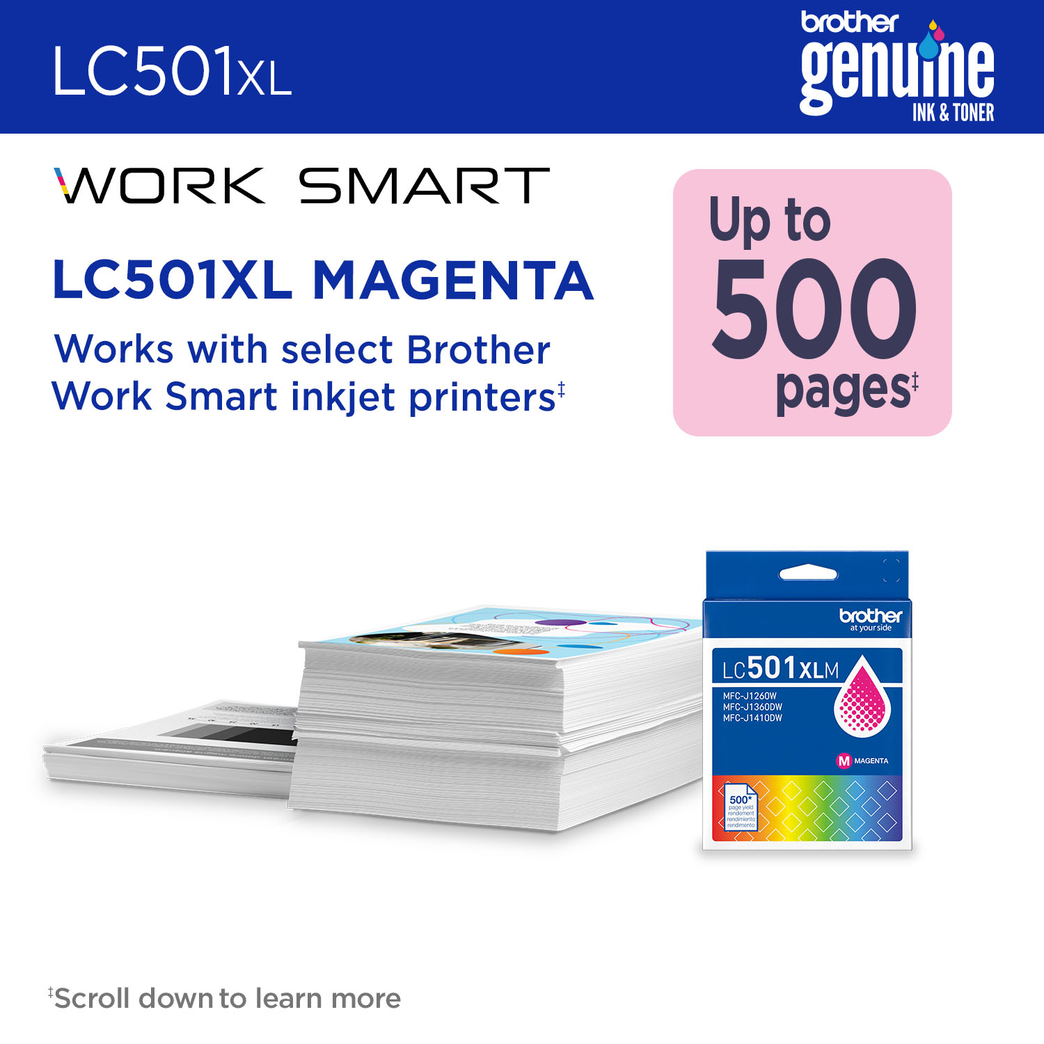Brother LC501XLMS ink cartridge 1 pc(s) Original High (XL) Yield Magenta – image 2