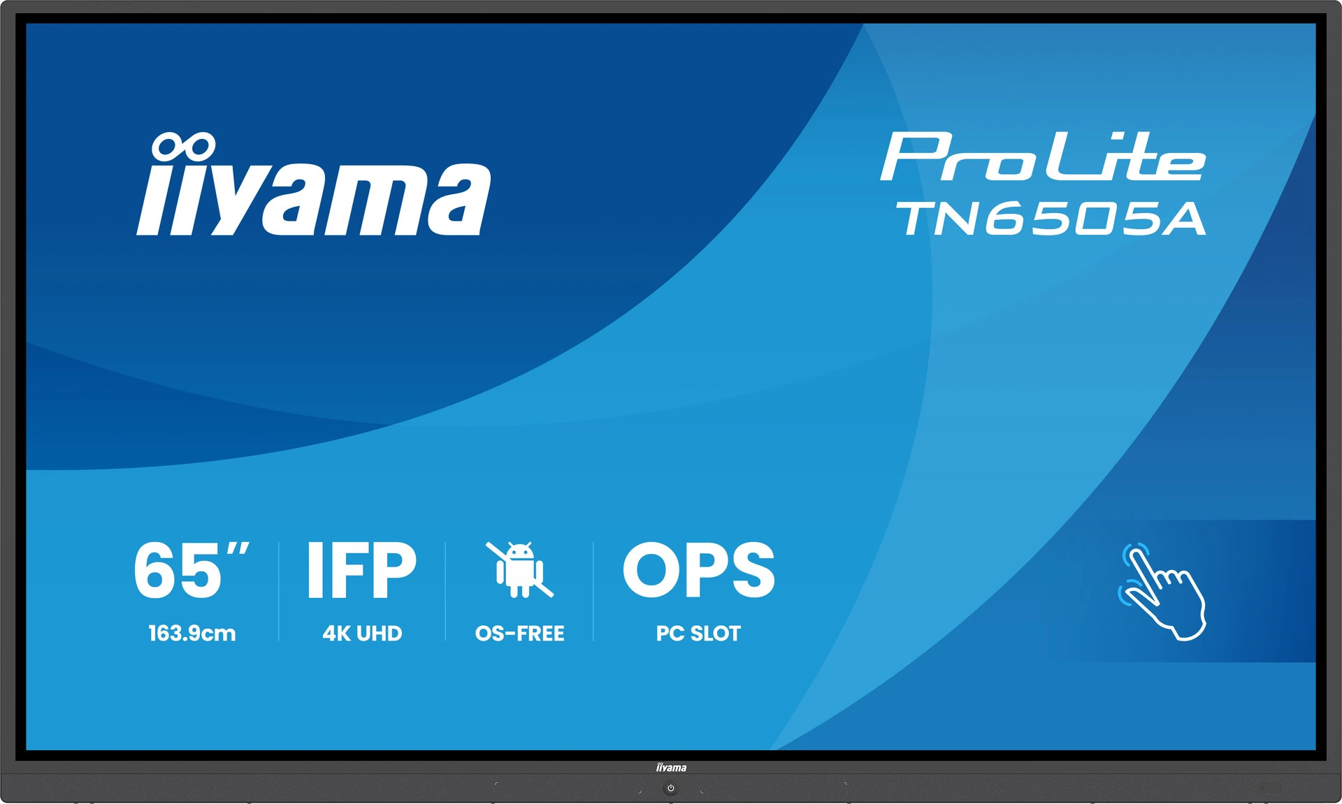 iiyama TN6505A-B1AG Signage Display Interactive flat panel 163.8 cm (64.5") 500 cd/m² 4K Ultra HD Black Touchscreen