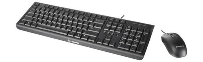 Lenovo KM4802 keyboard Mouse included USB Black