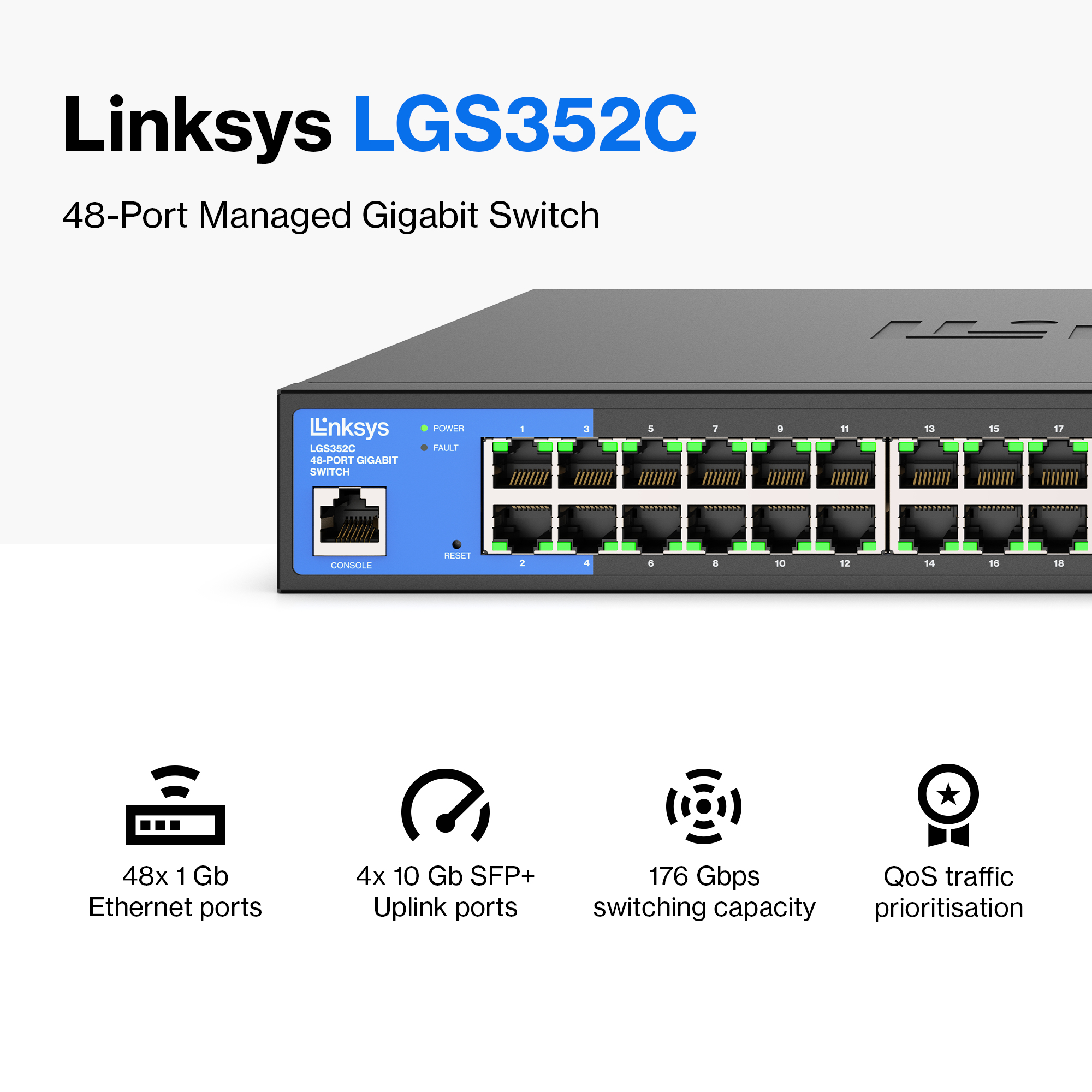 Linksys 48 Port Gigabit Managed Network Switch with – image 9