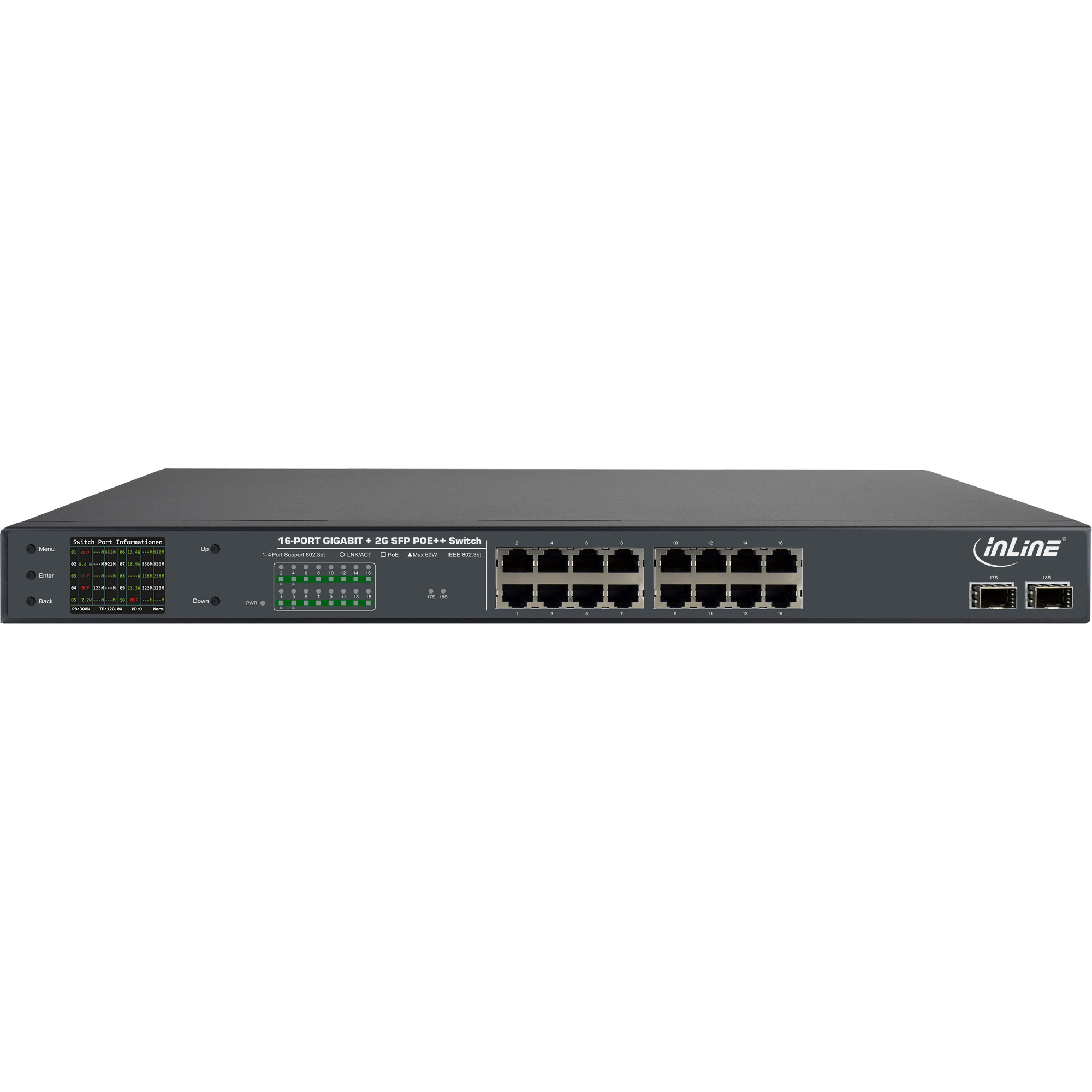 InLine PoE+ Gigabit Network Switch 24 port – image 2